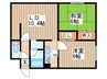 リ－ブル山の手通 2LDKの間取り