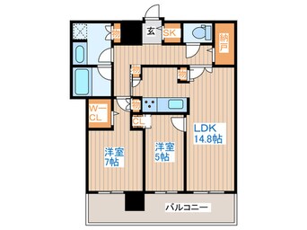 間取図 ONE札幌ｽﾃｰｼｮﾝﾀﾜｰ