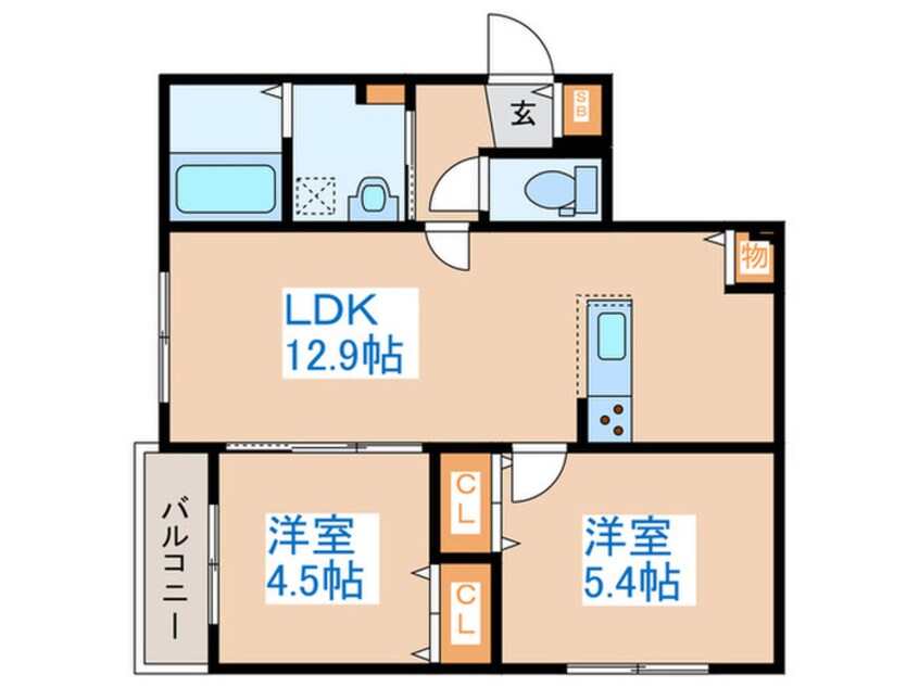 間取図 ブランシャール医大前