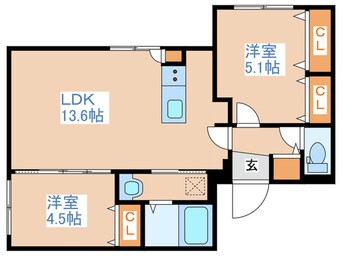 間取図 patio平岸