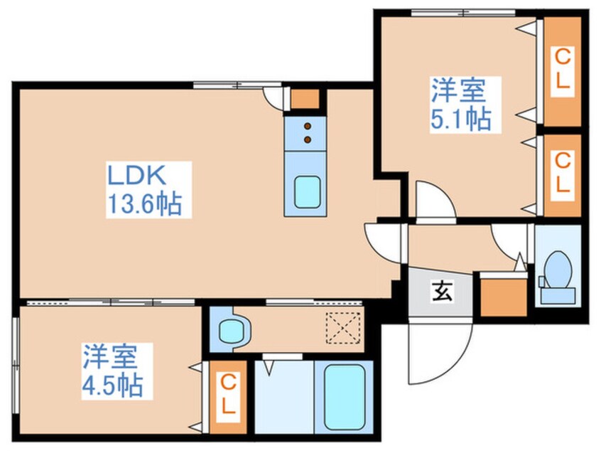 間取図 patio平岸