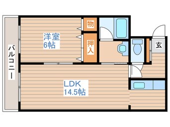 間取図 ＲＩＣＨ　中の島・Ｍ