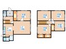 西野3-9貸家（テラスハウス） 5LDKの間取り