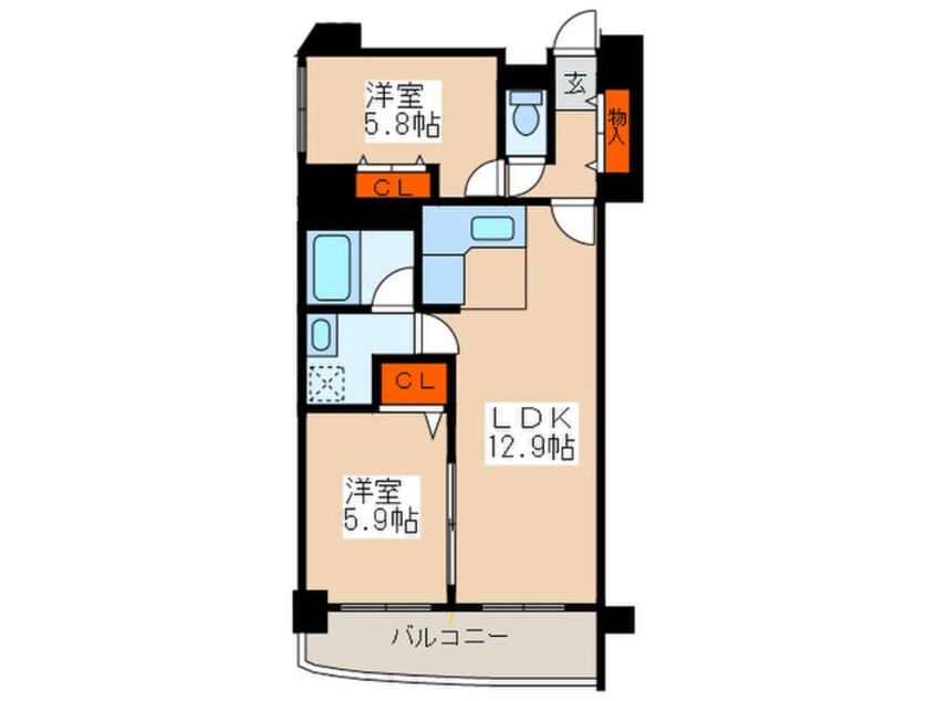 間取図 ﾌｧﾝﾀｼﾞｰｱﾍﾞﾆｭｰ広和 No.17
