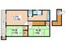 豊田邸テラス 2LDKの間取り