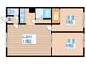 第５竹道ハイツ 2LDKの間取り