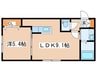 Berger壱番館 1LDKの間取り