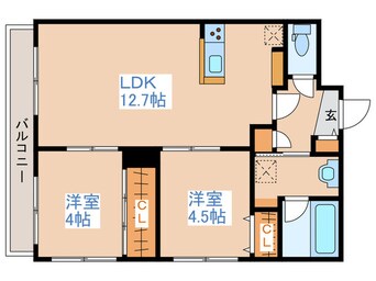 間取図 ラメール南平岸