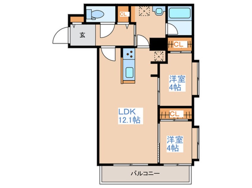 間取図 ラメール南平岸