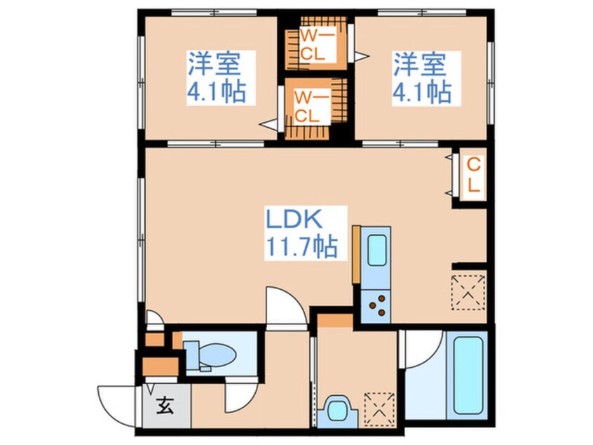 間取図 ラメール南平岸