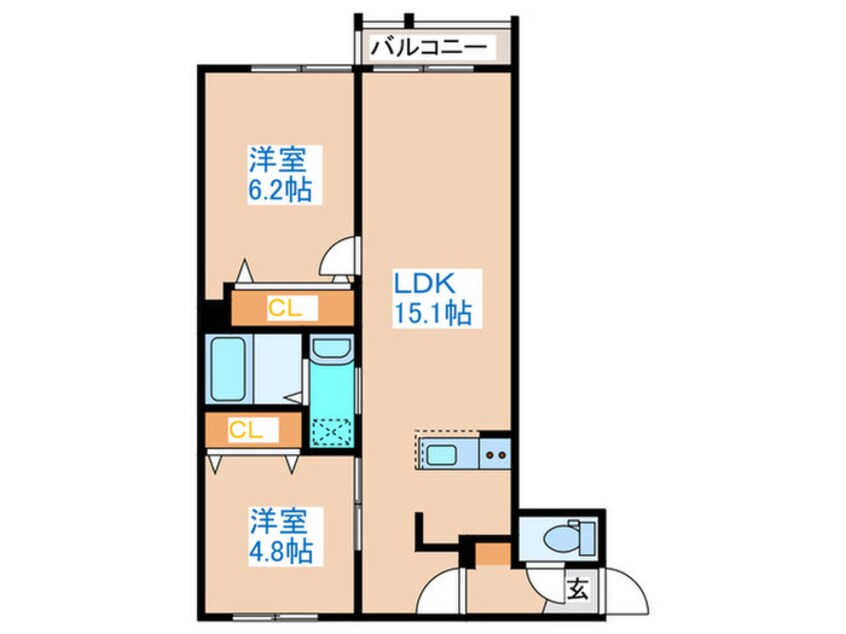 間取図 Asterope厚別南