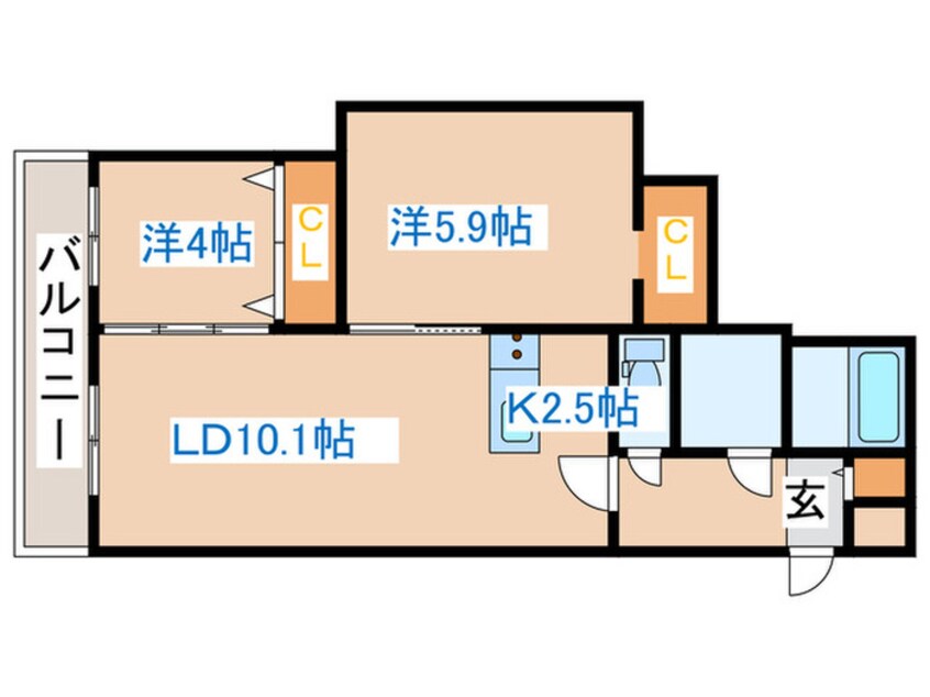 間取図 エアフォルク新さっぽろ