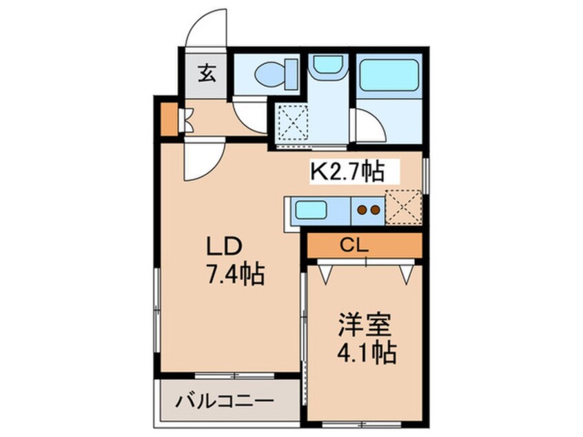 間取図 クラ－ジュ豊平公園Ⅱ