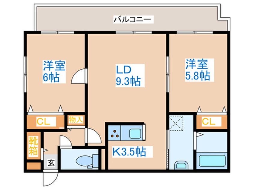 間取図 アトラス手稲