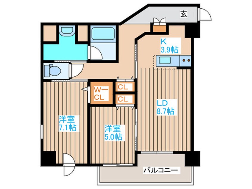 間取図 グランメールアサヒⅦ