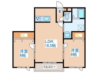 間取図 レラ・ホープ稲積公園