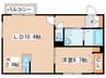 Mansion RainbowⅡ 1LDKの間取り