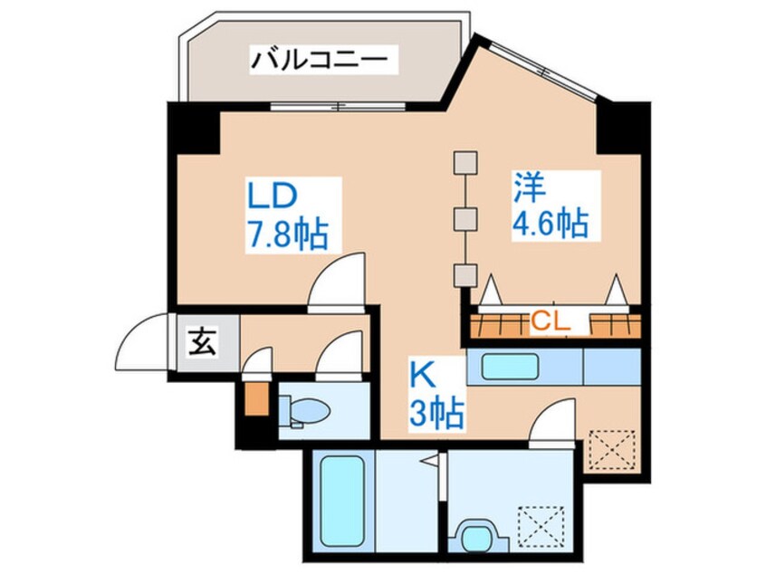 間取図 ノ－ブル中島公園