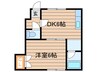 スカイシティＢ 1DKの間取り