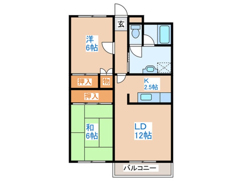 間取図 ﾆｭ-ﾗｲﾌｻｯﾎﾟﾛC