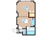 リバスト－リ－Ｃ棟 1LDKの間取り