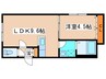 メゾンブレイニ－ 1LDKの間取り
