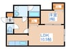 フジタカビル 1LDKの間取り