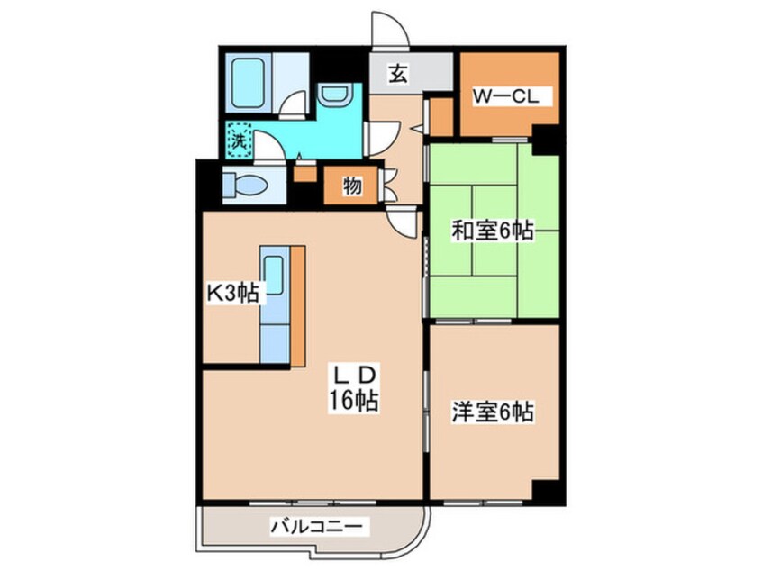 間取図 北円山シャトー桂和