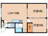 ビラ月寒 2LDKの間取り