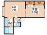 フォレストヴィラ（栄通） 1LDKの間取り