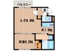 プレミアムマンション銀河 1LDKの間取り