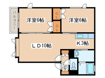 間取図 アベニュ－おちＢ