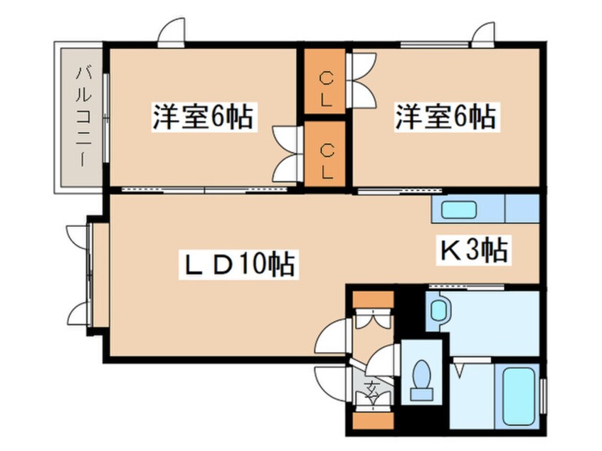 間取図 アベニュ－おちＢ