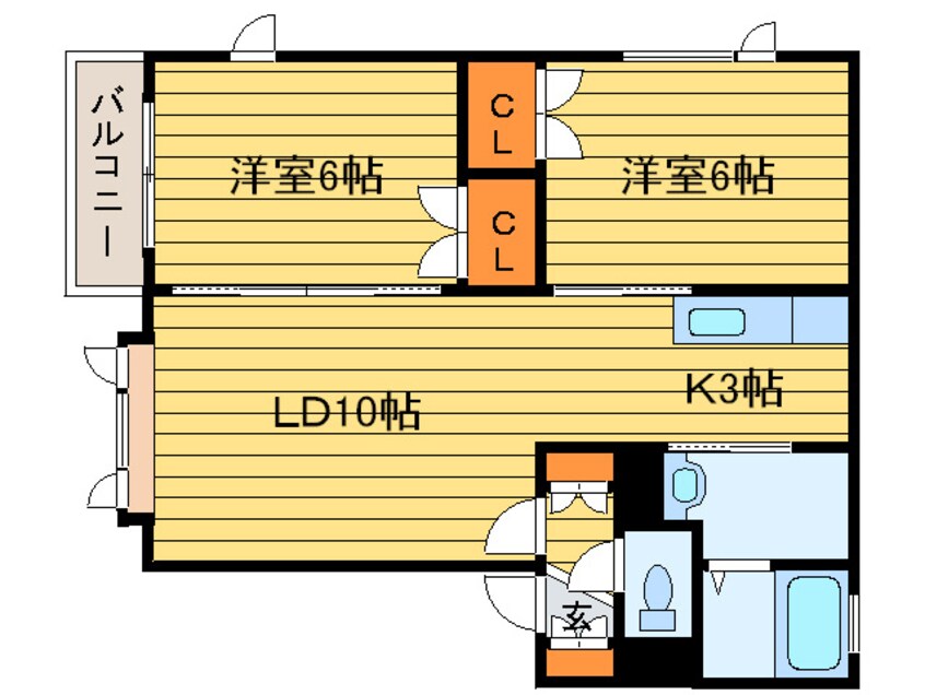 間取図 アベニュ－おちＣ