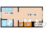 コ－ポ広美 1Kの間取り