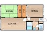 第一水上ビル 2LDKの間取り