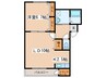 花てまり壱番館 1LDKの間取り