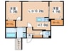 シティレジデンス南9条 2LDKの間取り