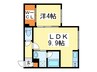 Buona Fortuna 1LDKの間取り