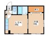 圓ビル 1LDKの間取り