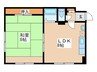 圓ビル 1LDKの間取り