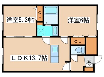 間取図 グラネージュ　ヤマハナ