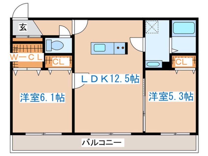 間取図 グラネージュ　ヤマハナ