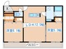グラネージュ　ヤマハナ 2LDKの間取り