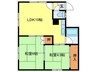 愛マンション 2LDKの間取り