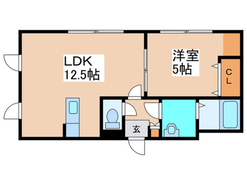 間取図 CASA PREMIATA新道東