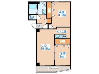 間取図 ２条ハイツ