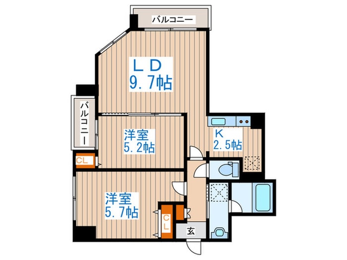 間取り図 レジディア南一条イースト