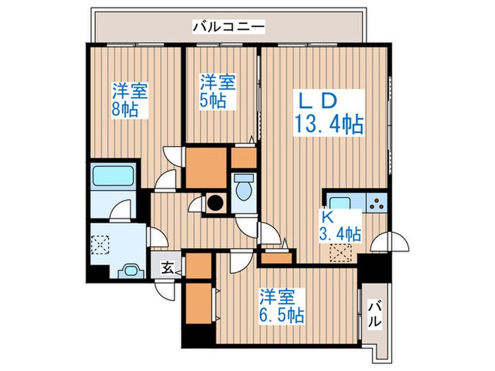 間取り図 レジディア南一条イースト