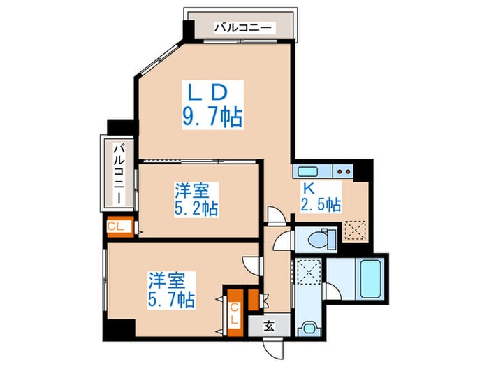 間取り図 レジディア南一条イースト